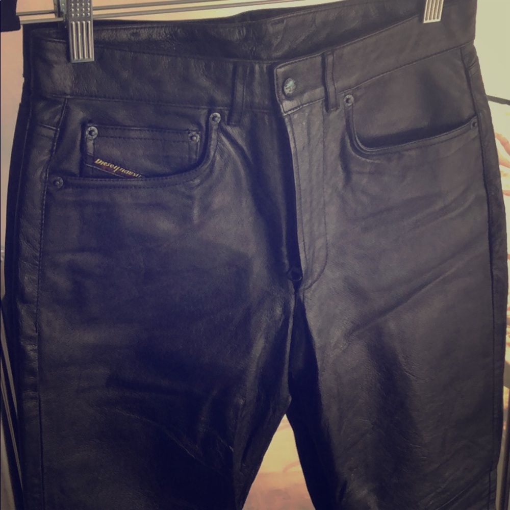Diesel Real Leather Jeans Pants. 100% leather
